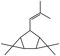 3,3,7,7-Tetramethyl-5-(2-methyl-1-propenyl)tricyclo[4.1.0.02,4]heptane 구조식 이미지