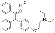 2-[p-[2-(디에틸아미노)에톡시]페닐]-2-페닐아세토페논염산염 구조식 이미지