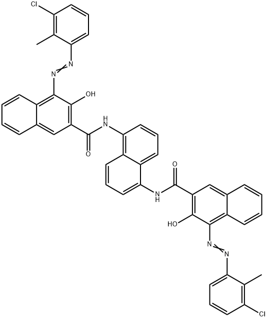 N,N'-naphthalene-1,5-diylbis[4-[(3-chloro-2-methylphenyl)azo]-3-hydroxynaphthalene-2-carboxamide] Structure