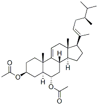 Ergosta-9(11),20(22)-diene-3,6-diol, diacetate, (3beta,5alpha,6alpha)- Structure