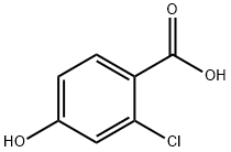 2-Chloro-4-hydroxybenzoic acid 구조식 이미지