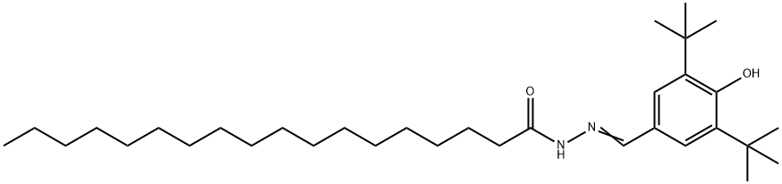 3,5-Di-t-butyl-4-hydroxybenzaldehyde stearoyl hydrazone Structure