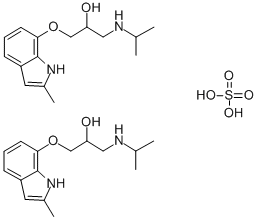 bis[4-[2-hydroxy-3-(isopropylamino)propoxy]-2-methyl-1H-indole] sulphate  Structure