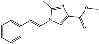 2-메틸-1-[(E)-2-페닐에테닐]-1H-이미다졸-4-카르복실산메틸에스테르 구조식 이미지