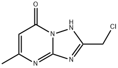 (1,2,4)Triazolo(1,5-a)pyrimidin-7(1H)-one, 2-(chloromethyl)-5-methyl- 구조식 이미지