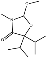 2-Methoxy-3-methyl-5,5-bis(1-methylethyl)oxazolidin-4-one Structure