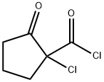 Cyclopentanecarbonyl chloride, 1-chloro-2-oxo- (9CI) Structure