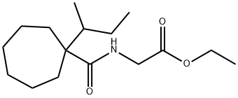 ethyl N-[[1-(1-methylpropyl)cycloheptyl]carbonyl]glycinate  Structure