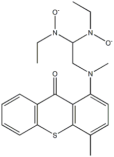 티옥산텐-9-온,1-((2-(디에틸아미노)에틸)메틸아미노)-4-메틸-,N-옥사이드 구조식 이미지