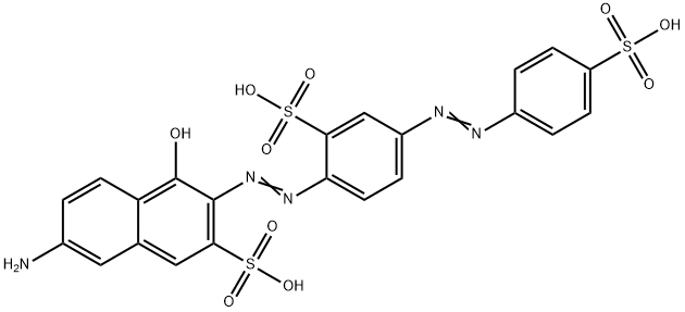 7-amino-4-hydroxy-3-[[2-sulpho-4-[(4-sulphophenyl)azo]phenyl]azo]naphthalene-2-sulphonic acid 구조식 이미지