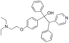 1-(4-Diethylaminoethoxyphenyl)-1,2-di(phenyl)-2-(4-pyridyl)ethanol 구조식 이미지