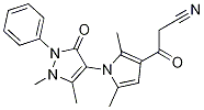 3-[1-(1,5-Dimethyl-3-oxo-2-phenyl-2,3-dihydro-1H-pyrazol-4-yl)-2,5-dimethyl-1H-pyrrol-3-yl]-3-oxo-propionitrile Structure