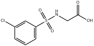 N-(3-Chlorophenylsulfonyl)glycine, 96% 구조식 이미지