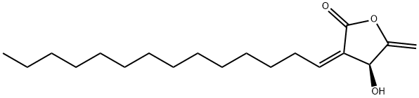 (S)-4,5-Dihydro-4-hydroxy-5-methylene-3-[(Z)-tetradecan-1-ylidene]furan-2(3H)-one Structure