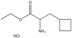 Cyclobutanepropanoic acid, α-amino-, ethyl ester, hydrochloride 구조식 이미지