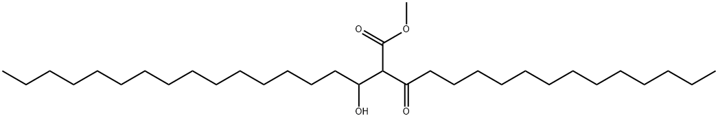 2-Tetradecanoyl-3-hydroxyoctadecanoic acid methyl ester Structure