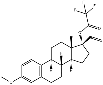 3-Methoxy-19-norpregna-1,3,5(10),20-tetren-17-ol trifluoroacetate 구조식 이미지