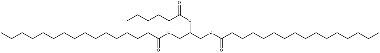 Di(hexadecanoic acid)2-[(1-oxohexyl)oxy]-1,3-propanediyl ester Structure