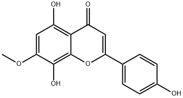 5,8-Dihydroxy-2-(4-hydroxyphenyl)-7-methoxy-4H-1-benzopyran-4-one Structure