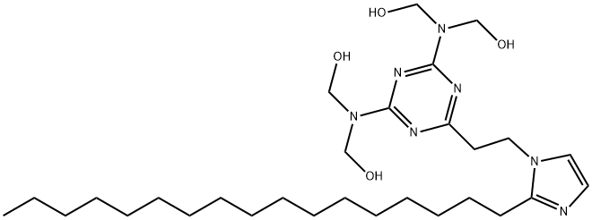 [[6-[2-(2-Heptadecyl-1H-imidazol-1-yl)ethyl]-1,3,5-triazine-2,4-diyl]dinitrilo]tetrakismethanol Structure