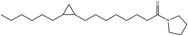 1-[8-(2-헥실시클로프로필)옥타노일]피롤리딘 구조식 이미지