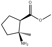 Cyclopentanecarboxylic acid, 2-amino-2-methyl-, methyl ester, (1R,2S)- (9CI) Structure