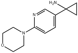 1-(6-Morpholinopyridin-3-yl)cyclopropanaMine hydrochloride Structure