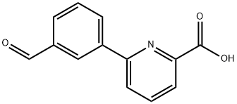 3-(6-Carboxypyridin-2-yl)benzaldehyde Structure