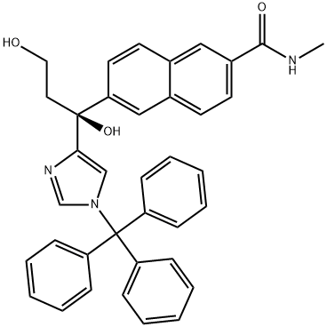 (S)-6-(1,3-dihydroxy-1-(1-trityl-1H-iMidazol-4-yl)propyl)-N-Methyl-2-naphthaMide Structure
