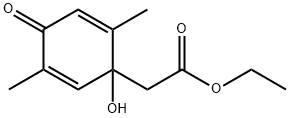 2,5-Cyclohexadiene-1-acetic acid, 1-hydroxy-2,5-dimethyl-4-oxo-, ethyl ester (9CI) Structure