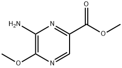 Pyrazinecarboxylic acid, 6-amino-5-methoxy-, methyl ester (9CI) Structure