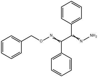 1,2-디페닐-2-히드라조노에탄-1-온O-(페닐메틸)옥심 구조식 이미지