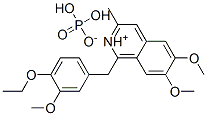 1-[(4-ethoxy-3-methoxyphenyl)methyl]-6,7-dimethoxy-3-methylisoquinolinium dihydrogen phosphate 구조식 이미지