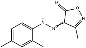 3-Methyl-4-[2-(2,4-dimethylphenyl)hydrazono]isoxazole-5(4H)-one 구조식 이미지