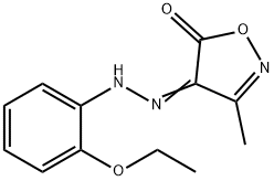 4-[2-(2-Ethoxyphenyl)hydrazono]-3-methylisoxazole-5(4H)-one 구조식 이미지