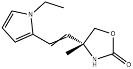 2-Oxazolidinone,4-[2-(1-ethyl-1H-pyrrol-2-yl)ethenyl]-4-methyl-,(4R)-(9CI) Structure