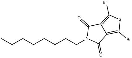 1,3-Dibromo-5-octyl-4H-thieno[3,4-c]pyrrole-4,6(5H)-dione 구조식 이미지