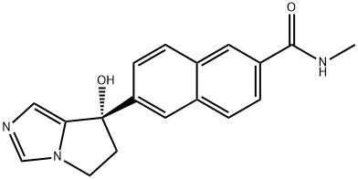 6-[(7S)-7-Hydroxy-6,7-dihydro-5H-pyrrolo[1,2-c]imidazol-7-yl]-N-methyl-2-naphthalenecarboxamide Structure