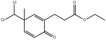 3-(Dichloromethyl)-3-methyl-6-oxo-1,4-cyclohexadiene-1-propanoic acid ethyl ester Structure