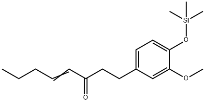 1-[3-Methoxy-4-[(trimethylsilyl)oxy]phenyl]-4-octen-3-one 구조식 이미지