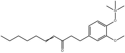 1-[3-Methoxy-4-[(trimethylsilyl)oxy]phenyl]-4-decen-3-one 구조식 이미지