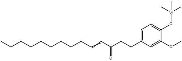 1-[3-Methoxy-4-[(trimethylsilyl)oxy]phenyl]-4-tetradecen-3-one 구조식 이미지