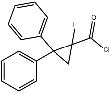 1-Fluoro-2,2-diphenylcyclopropanecarbonyl chloride Structure