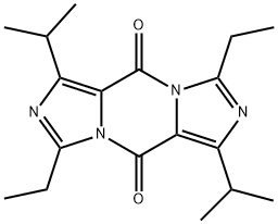 3,8-Diethyl-1,6-bis(1-methylethyl)-5H,10H-diimidazo[1,5-a:1',5'-d]pyrazine-5,10-dione Structure