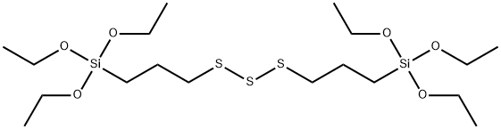 4,4,14,14-tetraethoxy-3,15-dioxa-8,9,10-trithia-4,14-disilaheptadecane 구조식 이미지