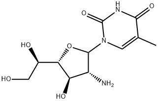 1-(5-Methyl-1,2,3,4-tetrahydro-2,4-dioxopyrimidin-1-yl)-2-amino-1,2-dideoxy-D-galactofuranose Structure