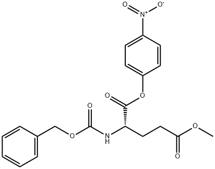 N-[(벤질옥시)카르보닐]-L-글루탐산5-메틸1-(4-니트로페닐)에스테르 구조식 이미지
