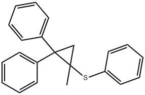 1,1'-[2-메틸-2-(페닐티오)시클로프로필리덴]비스벤젠 구조식 이미지