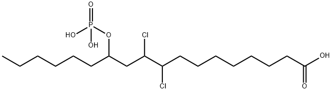 9,10-dichloro-12-(phosphonooxy)octadecanoic acid Structure