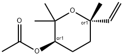(6-에테닐-2,2,6-트리메틸-옥산-3-일)아세테이트 구조식 이미지